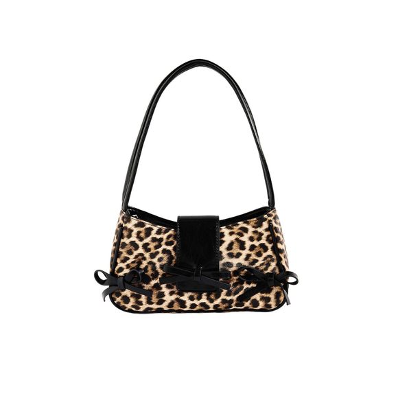 Bow Shoulder Handbag Pu Leather Top Handle Y2K Underarm Bags :v - Picture 1 of 6